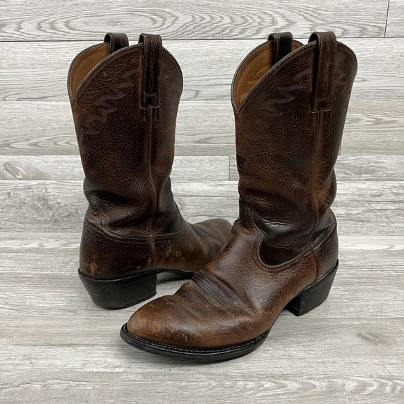 Ariat Other - Ariat Heritage Mens Brown Leather Roper Round Toe Cowboy Boots Size  🧧SOLD🧧